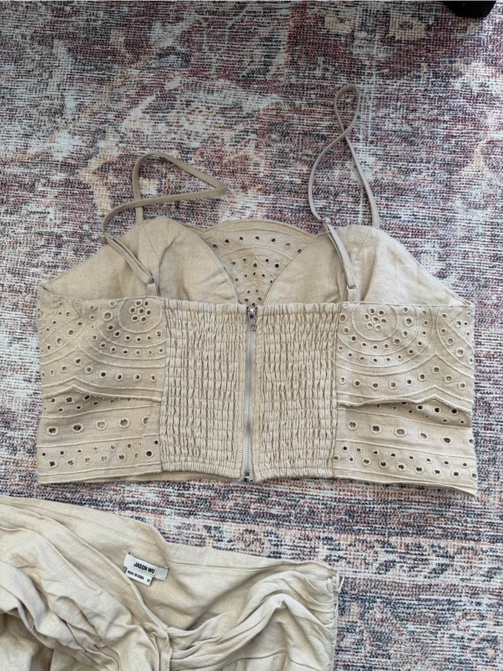 Jason Wu Linen Ruffle Embellishment Two Piece Set - Picture 6 of 13